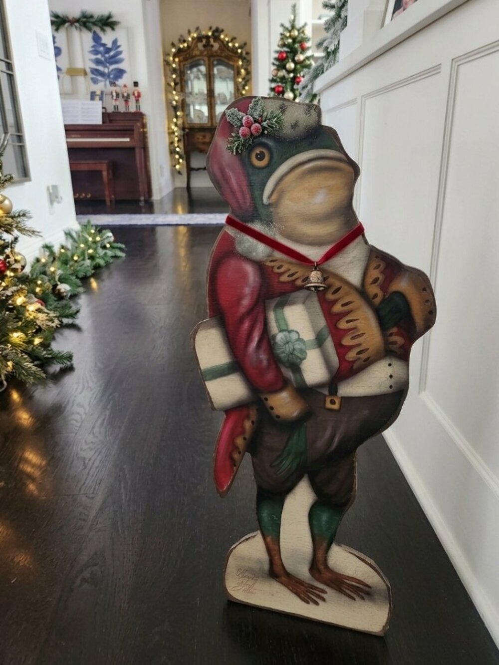 Mark Roberts - Christmas Santa Frog- 27"H x 7"D x 12"W